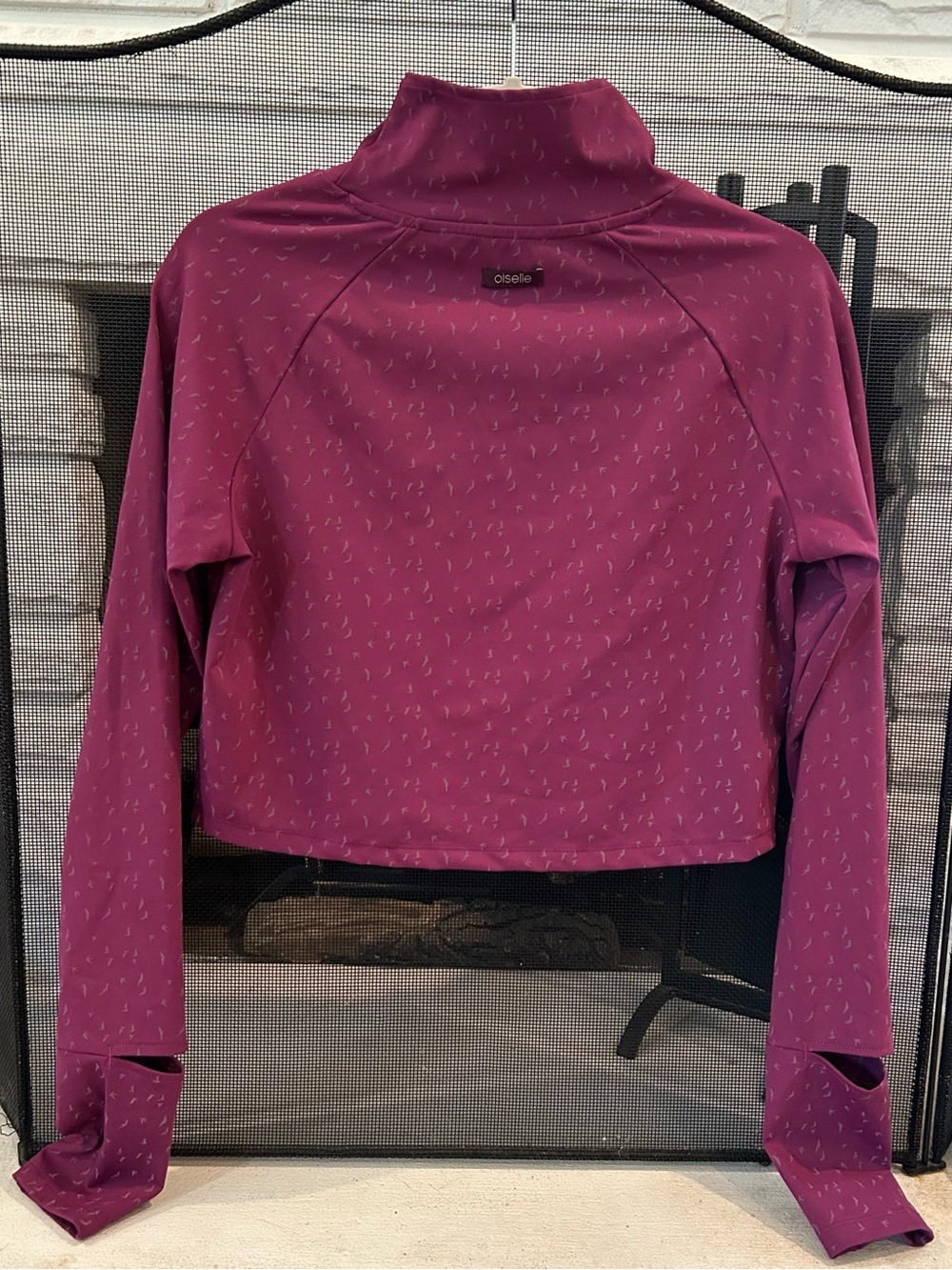 Oiselle Firecracker Reflective Crop Top - Size L